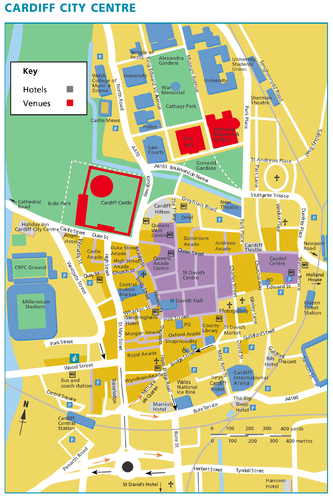 Cardiff térkép