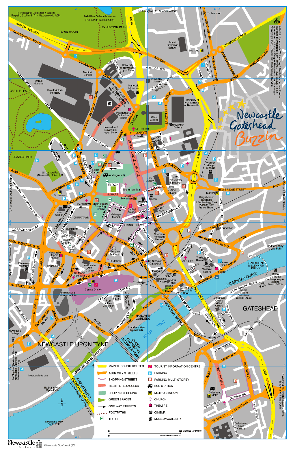 Newcastle mapa