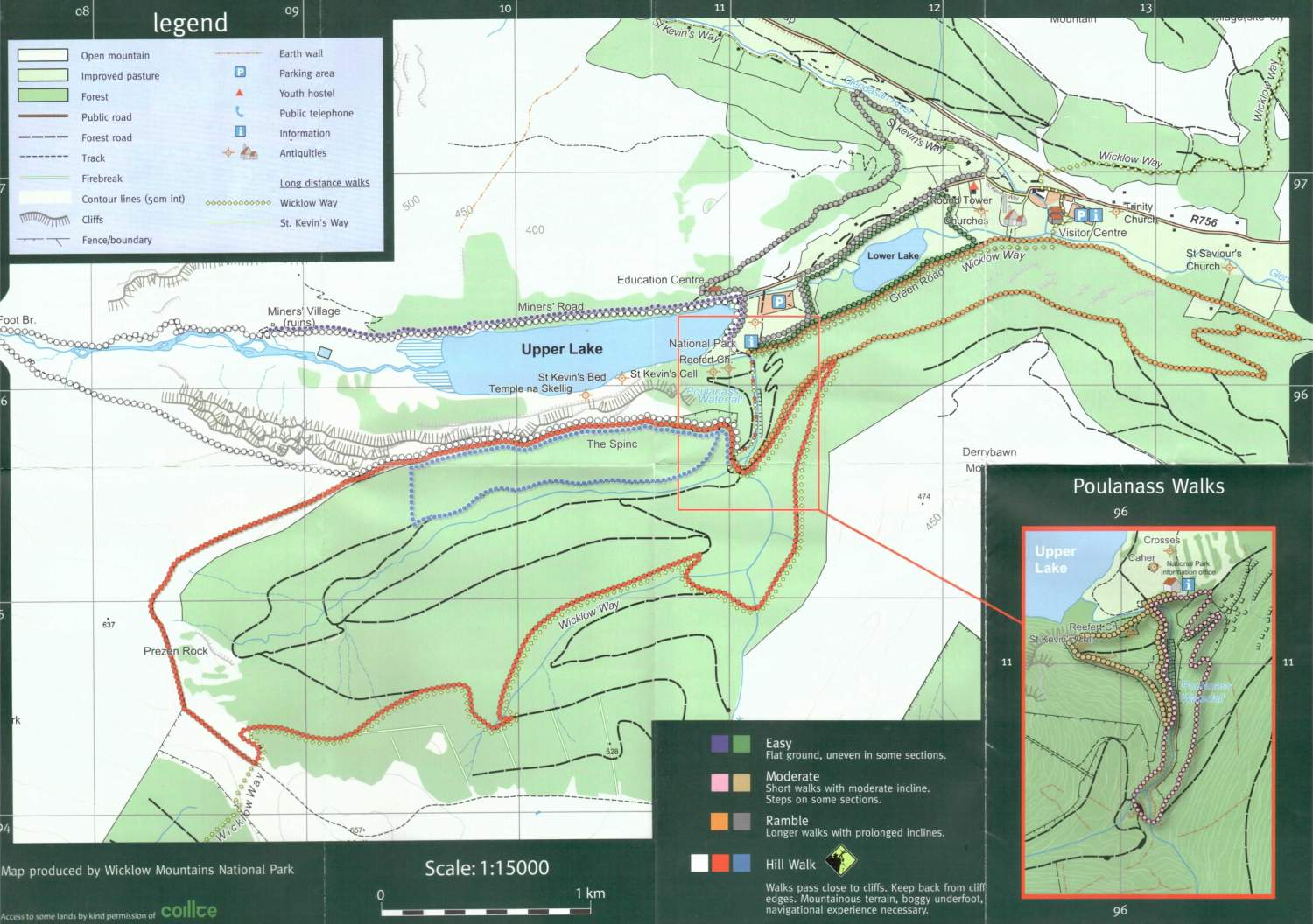 Glendalough mapa