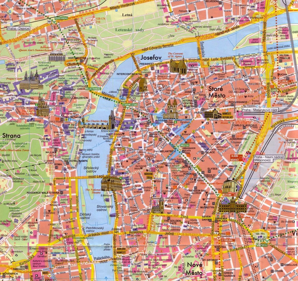 Map of Central Prague